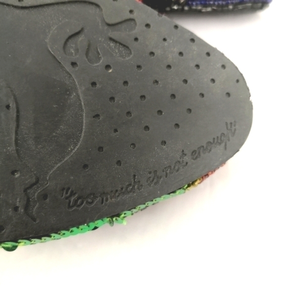 Beverly Feldman Vintage Women's 7.5AA Vintage Shiny Sequin Retro Theme Flats - Picture 8 of 9